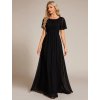Elegantní společenské černé šaty 1840 (* Velikost 9XL / 58 / 26 / 30)