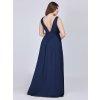 Plesové šaty elegantní tmavě modré Ever Pretty 8110 (*Velikost L / 40 / 08 / 12)