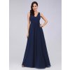 Plesové šaty elegantní tmavě modré Ever Pretty 8110 (* Velikost L / 40 / 08 / 12)