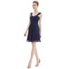 Plesové šaty krátké tmavě modré Ever Pretty 3539 (* Velikost XL / 42 / 10 / 14)