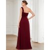Plesové šaty společenské bordo 9768 RD (* Velikost 7XL / 54 / 22 / 26)