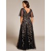 Plesové šaty zlato černé šaty Ever Pretty 0736 (* Velikost 9XL / 58 / 26 / 30)