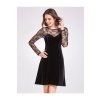 Šaty s krajkou černé společenské Ever Pretty 5898 (* Velikost 4XL / 48 / 16 / 20)
