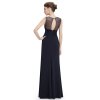 Tmavě modré dlouhé šaty 8729 (* Velikost XS / 34 / 04 / 06)