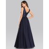 Tmavě modré šaty s flitry 0849 (*Velikost 4XL / 48 / 16 / 20)