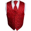 Svatební vesta Beytnur 16-7 kravata, plastron a kapesníček (Prodloužená velikost 102)