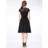 Ever Pretty černé koktejlové šaty s krajkou 4032 (*Velikost 4XL / 48 / 16 / 20)