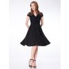 Ever Pretty černé koktejlové šaty s krajkou 4032 (*Velikost 4XL / 48 / 16 / 20)