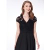 Ever Pretty černé koktejlové šaty s krajkou 4032 (*Velikost 4XL / 48 / 16 / 20)