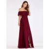 Ever Pretty dlouhé bordo šaty 0968 (* Velikost 7XL / 54 / 22 / 26)