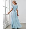 Ever Pretty dlouhé šaty světle modré 164A (*Velikost 9XL / 58 / 26 / 30)