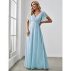 Ever Pretty dlouhé šaty světle modré 164A (*Velikost 9XL / 58 / 26 / 30)