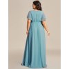 Ever Pretty dlouhé šaty světle tyrkysové 164A (*Velikost 9XL / 58 / 26 / 30)