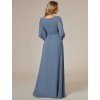 Ever Pretty elegantní světle modré šaty 0106 (* Velikost 9XL / 58 / 26 / 30)