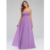 Ever Pretty fialové šaty bez ramínek 7057 (* Velikost S / 36 / 04 / 08)