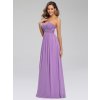 Ever Pretty fialové šaty bez ramínek 7057 (* Velikost S / 36 / 04 / 08)