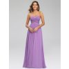 Ever Pretty fialové šaty bez ramínek 7057 (* Velikost S / 36 / 04 / 08)