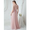 Ever Pretty jemně růžové šaty do tanečních 0748 (* Velikost 4XL / 48 / 16 / 20)