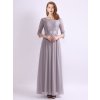 Ever Pretty krajkové šedé šaty 7412 (* Velikost 9XL / 58 / 26 / 30)