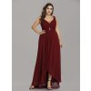 Bordo dlouhé šaty Ever Pretty 9983 (* Velikost XXL / 44 / 12 / 16)