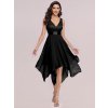 Ever Pretty krátké černé šaty 0207 (* Velikost 9XL / 58 / 26 / 30)