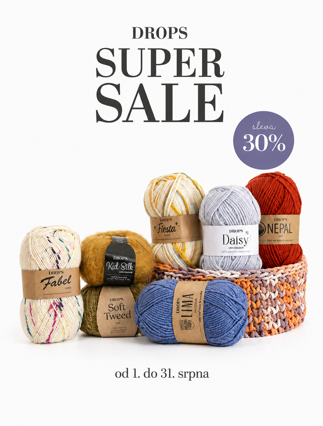 Drops super sale Fiesta, Fabel, Soft tweed, Kid silk, Daisy, Lima, Nepal