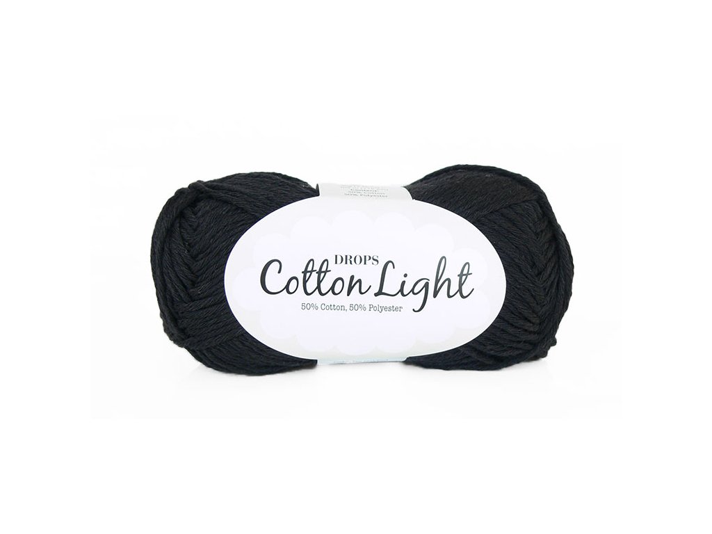 Příze DROPS Cotton light 20 - černá