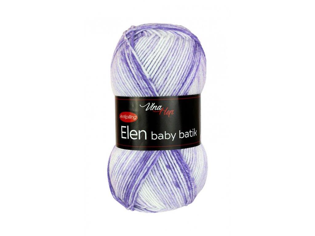 Příze Elen baby batik 5115 - modrá, odstíny fialové
