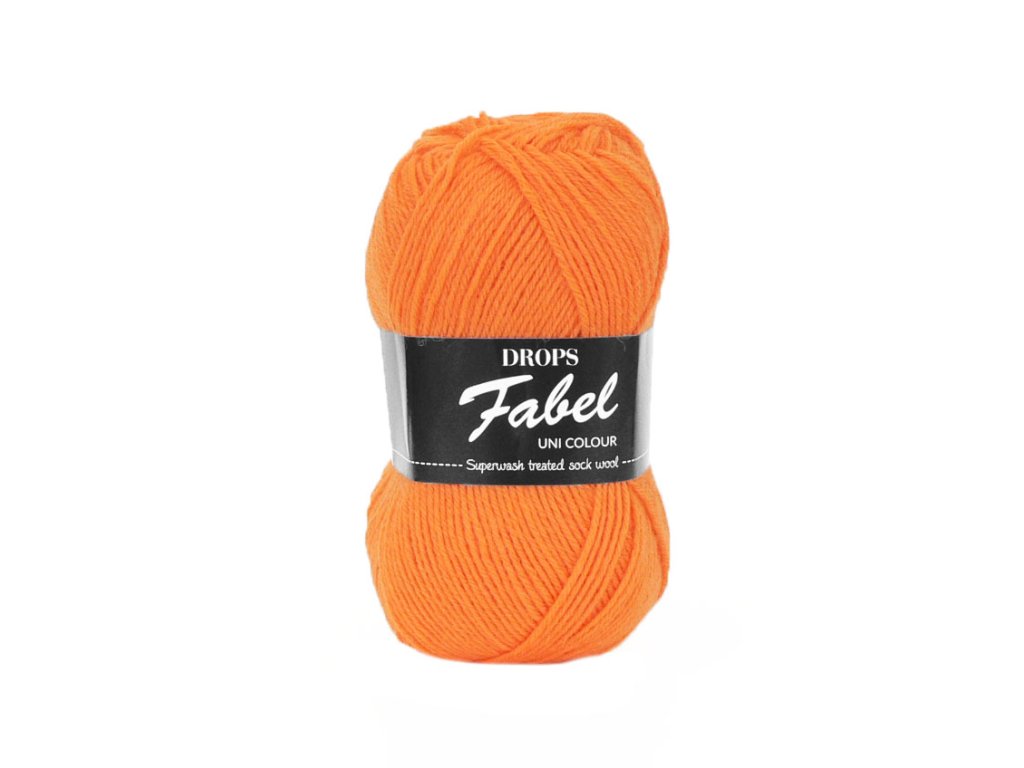 Příze DROPS Fabel Unicolor 119 - oranžová