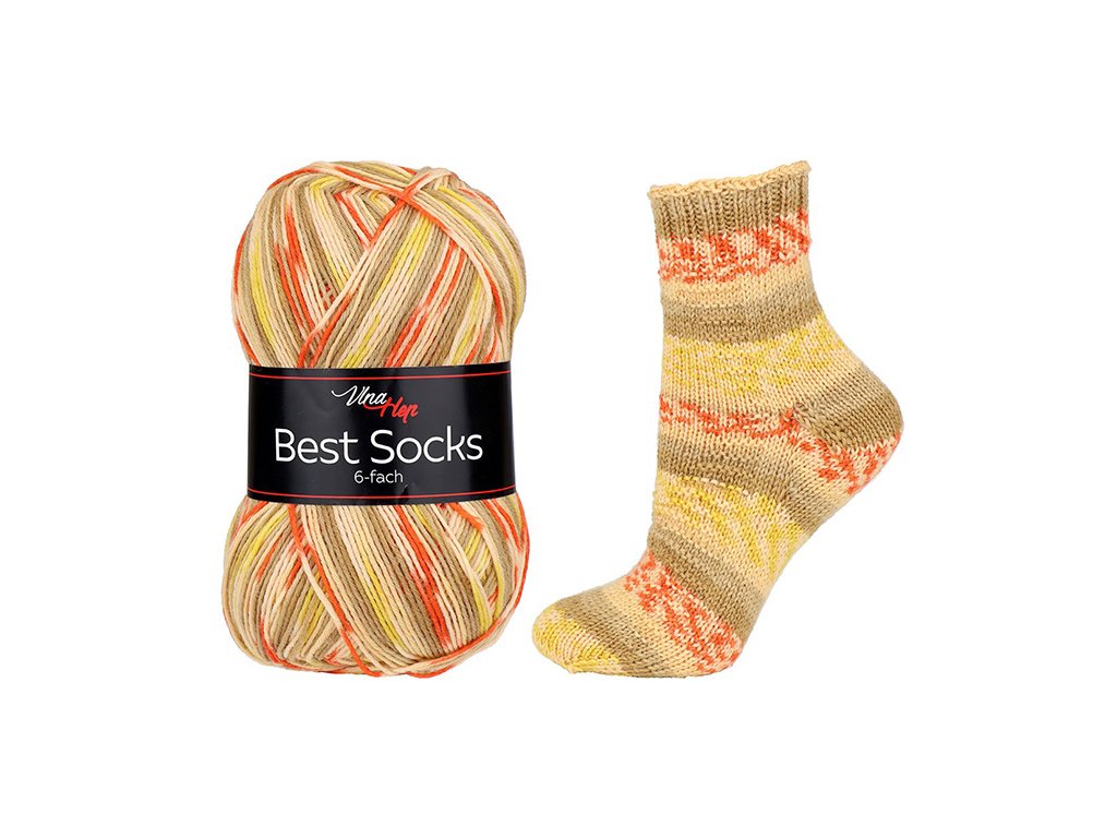 Příze Best Socks 6-fach, 7369 - Pletanky