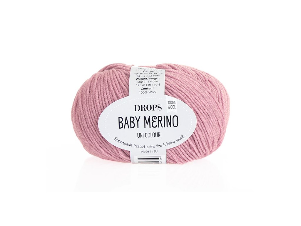 Příze DROPS Baby merino uni color 27- starorůžová