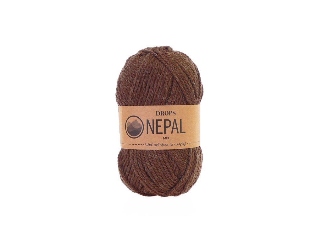 Příze DROPS Nepal mix 0612- středně hnědá