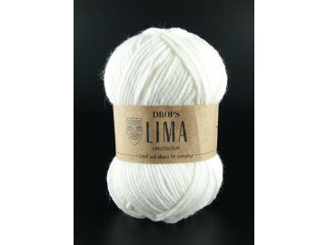 Příze DROPS Lima uni colour - 1101 bílá