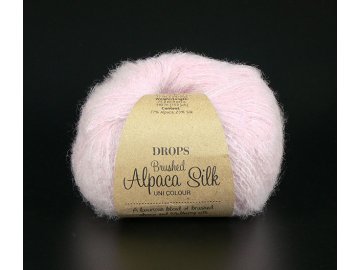 Příze DROPS Brushed Alpaca Silk 12 - pudrově růžová