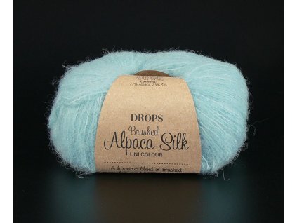 Příze DROPS Brushed Alpaca Silk 15 - světlá tyrkysová