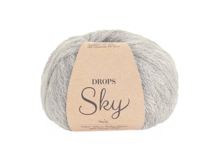 Příze Drops Sky Mix 03 - perlově šedá