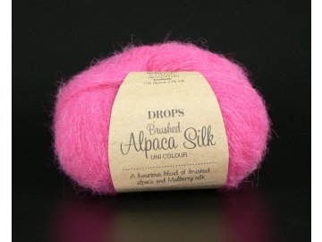 Příze DROPS Brushed Alpaca Silk 18 - třešeň