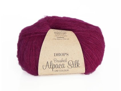 Příze DROPS Brushed Alpaca Silk 09 - fuchsiová