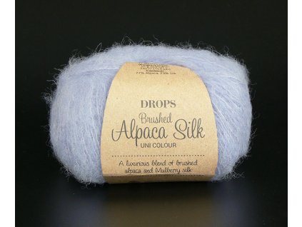 Příze DROPS Brushed Alpaca Silk uni color 17 - levandulová