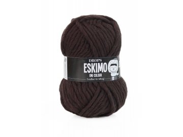 Příze DROPS Eskimo/Snow uni color 03 - tmavě hnědá