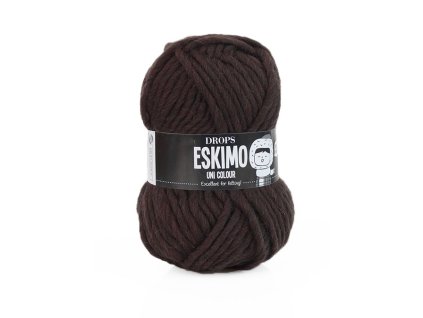 Příze DROPS Eskimo uni color 03 - tmavě hnědá