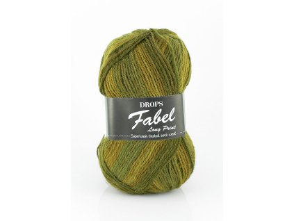 Příze DROPS Fabel Long Print 919 - olivy