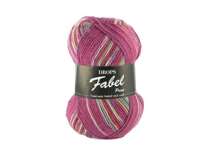 Příze DROPS Fabel Print 161 - růžový sen