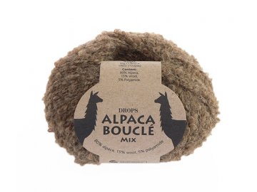 Příze DROPS Alpaca Bouclé mix 0602 - hnědá