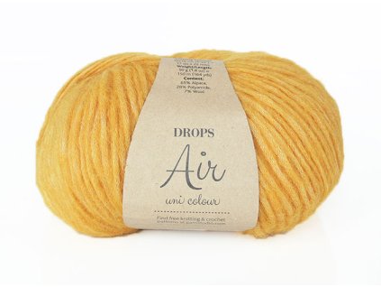 Příze Drops Air uni color 22 - žlutá