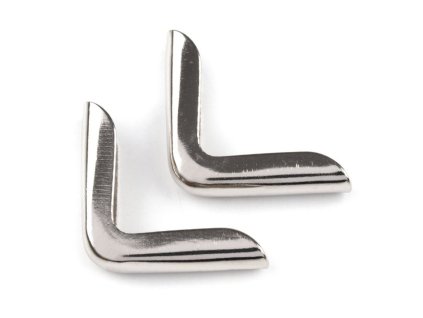 Kovový rožek 14x14 mm 060838 - nikl