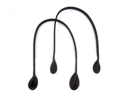 Ucha na tašky z eko kůže, délka 60 cm, 730257 - 6 černá
