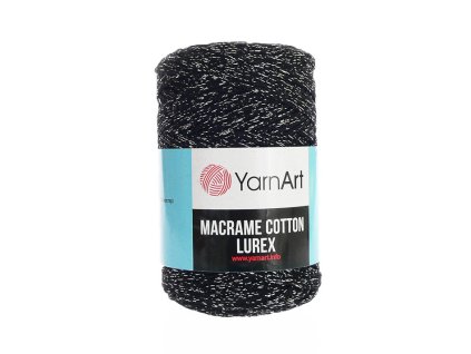 Příze Macrame Cotton Lurex 723 - černá