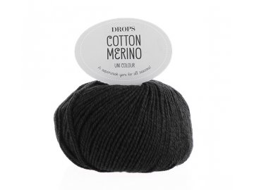 Příze DROPS Cotton Merino 02 - černá