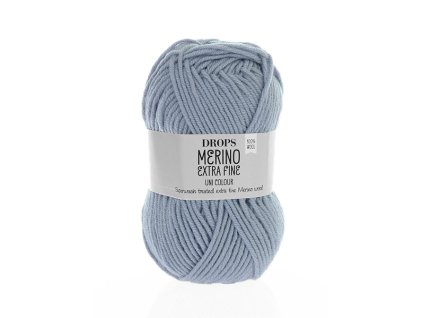 Příze DROPS Merino Extra Fine uni color 38 - světle šedá (do modra)